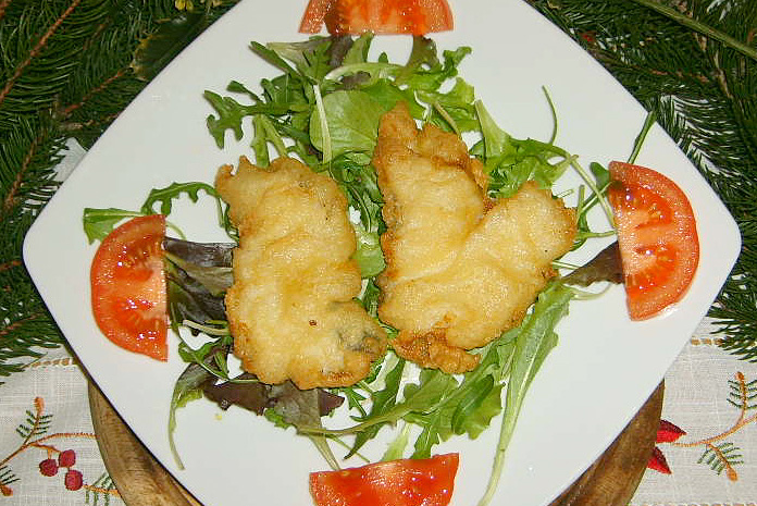 Frittelle liguri con baccalà frisceu